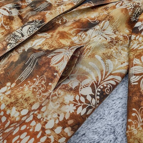 Chico's Silk Blend Animal Print Blazer Large - Picture 7 of 15